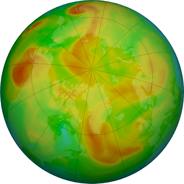 Arctic ozone map for 15 May 2022